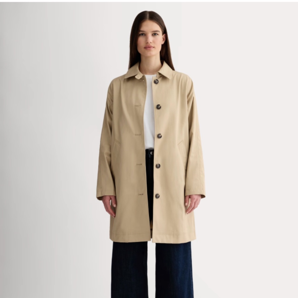 Everlane Mac Coat Cornstalk M NWT